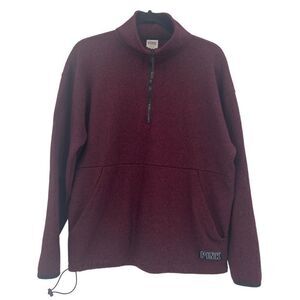 Pink‎ Victoria’s Secret 1/4 Zip Pullover Fleece Jacket Burgundy Medium